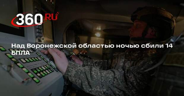 Над Воронежской областью ночью сбили 14 БПЛА