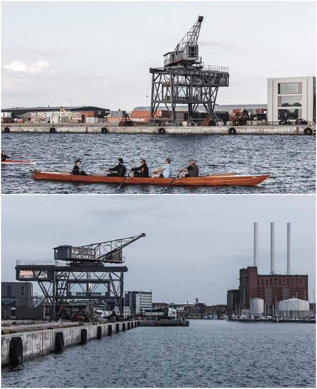 То, что раньше было промышленным угольным краном в гавани Копенгагена, теперь стало роскошным убежищем для двух человек (The Krane, Дания). 