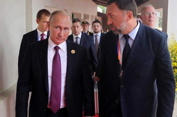 Владимир Путин и Олег Дерипаска