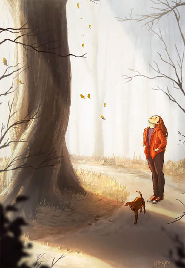 Наслаждаться утренней прогулкой и свежим воздухом.