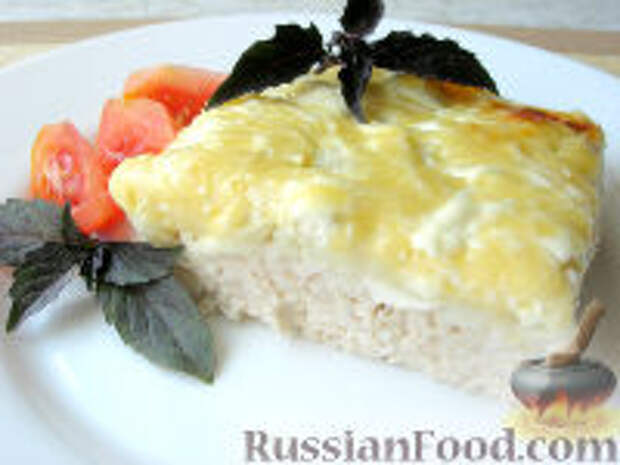Фото к рецепту: Сочная куриная запеканка "Неженка" с яблоками и сыром