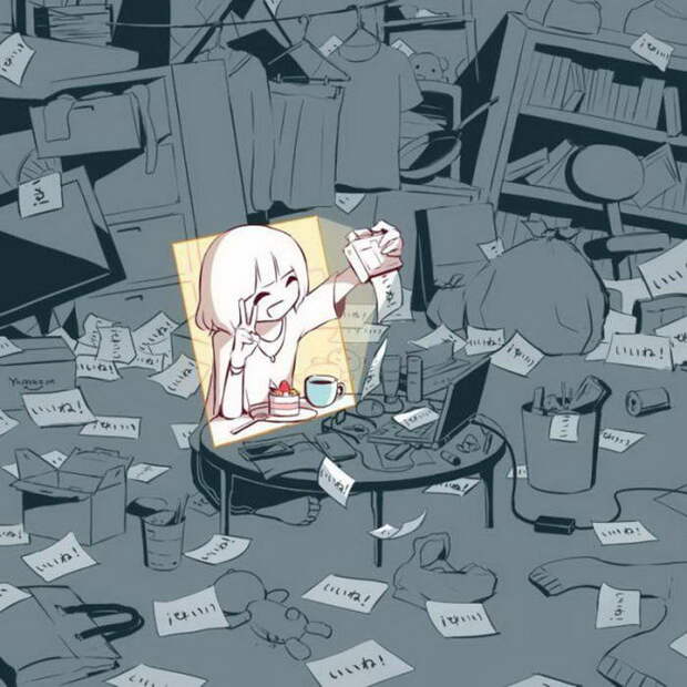 Грустные иллюстрации про Японию Avogado6