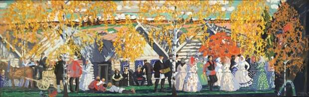 Борис Кустодиев. «Деревенский праздник». 1910. Холст, масло