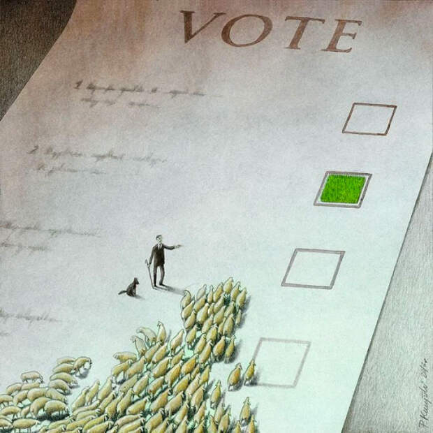 Выборы. Автор: Pawel Kuczynski. Выборы. Автор: Pawel Kuczynski.
