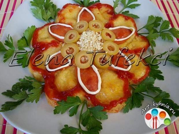 Цветы из картофельного пюре