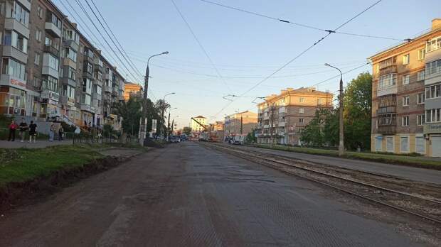 В ночь со 2 на 4 мая в Ижевске вновь закроют движение трамваев по улице Ленина