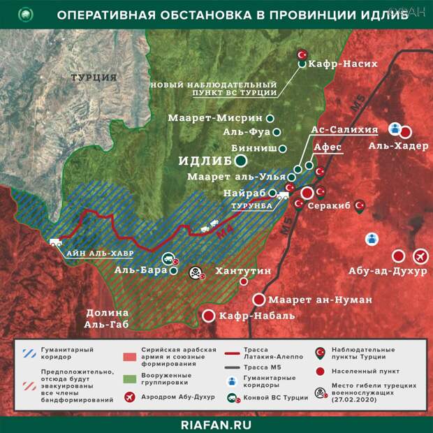 Карта военных действий — Идлиб