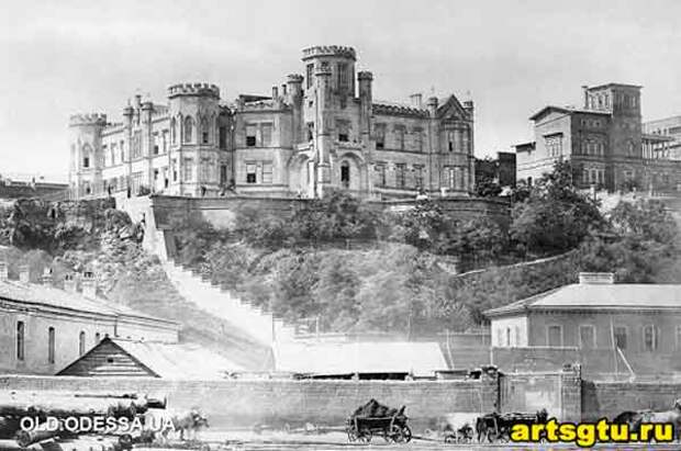 Шахский дврец в Одессе в 1800-х годах Шахский дврец в Одессе в 1800-х годах