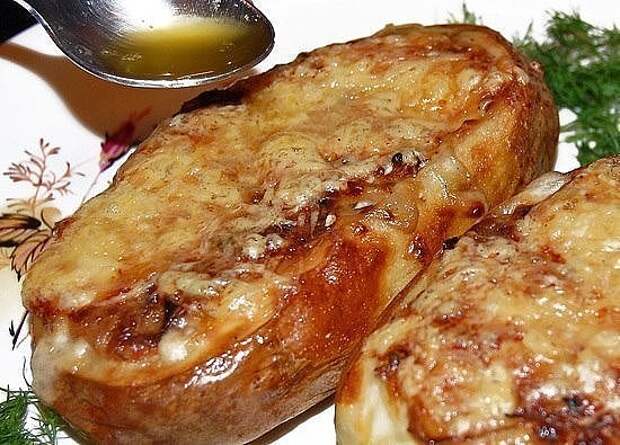 Картошка фаршированная грибами