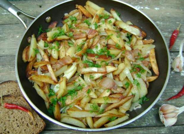 Жареная картошка с салом. \ Фото: google.com. Жареная картошка с салом. \ Фото: google.com.