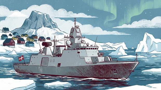 Военный корабль Дании патрулирует акваторию у берегов гренландского Нуука