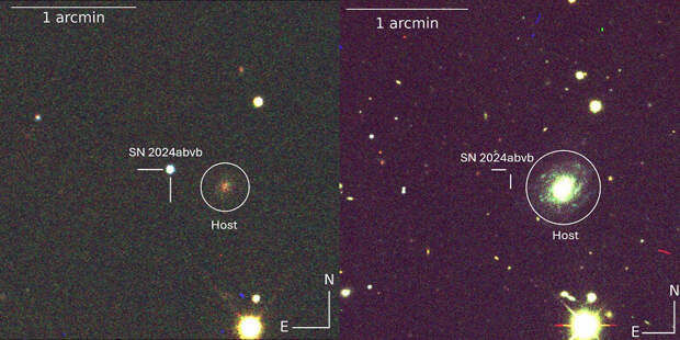 Уникальный взрыв на краю галактики — сверхновая SN 2024abvb удивила астрономов