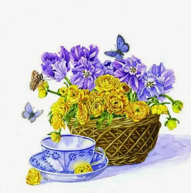Ботанические и цветочные картины. Zoe Norman