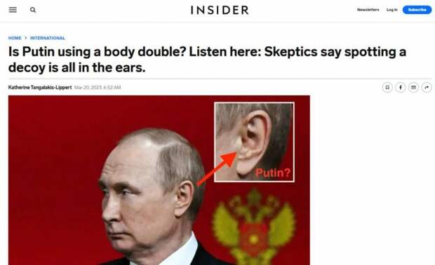 В США «разглядели» двойника в приехавшем в Мариуполь Путине