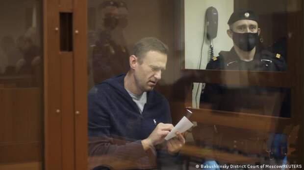 Оппозиционный политик Алексей Навальный в суде, 12 февраля 2021 года