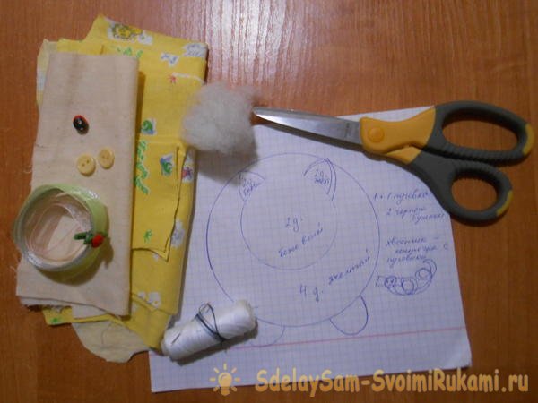 Как создать мягкую игрушку желтой свиньи на Новый Год