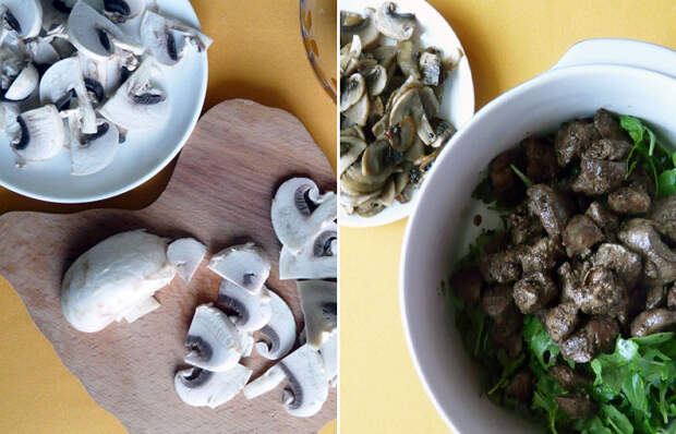 Салат с куриной печенью. Салат с куриной печенью.