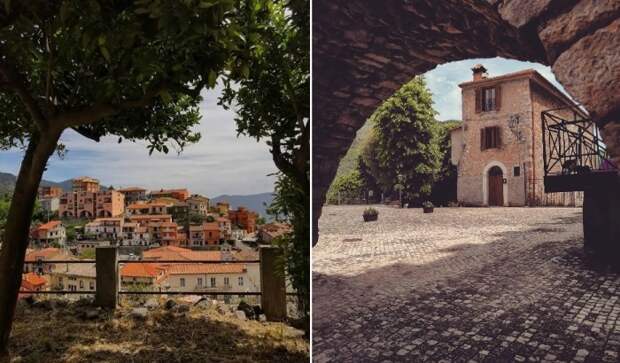Застывшее Средневековье встречает гостей городка и претендентов, желающих попробовать свои силы в реставрации (Maenza, Италия).