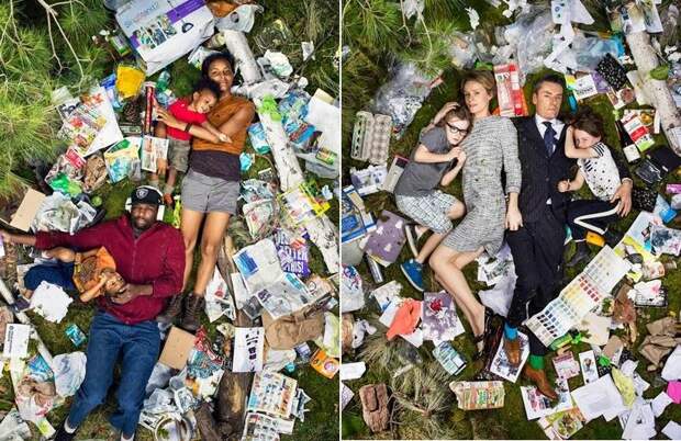 Шокирующие фото: сколько мусора производит человек всего за неделю