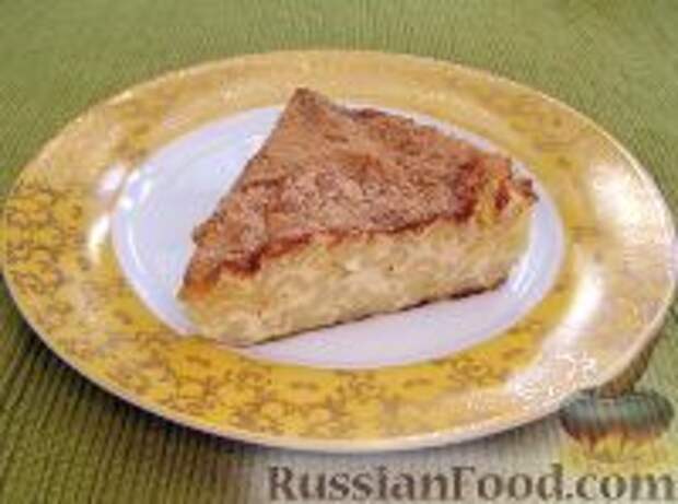 Фото к рецепту: Творожная запеканка с макаронами и корицей