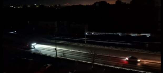 Блэкаут после атаки на энергоинфраструктуру Белгорода сняли на видео