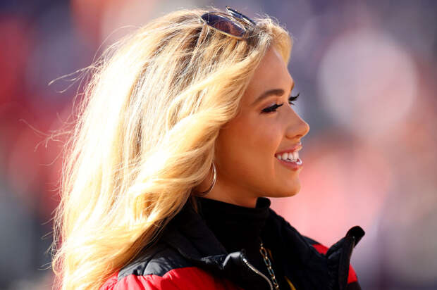 Gracie Hunt on the sidelines