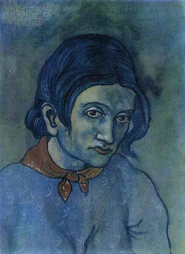 Пабло Пикассо. Голова женщины. 1902 год