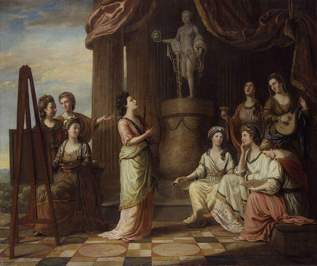 File:Portraits in the Characters of the Muses in the Temple of Apollo by Richard Samuel.jpg