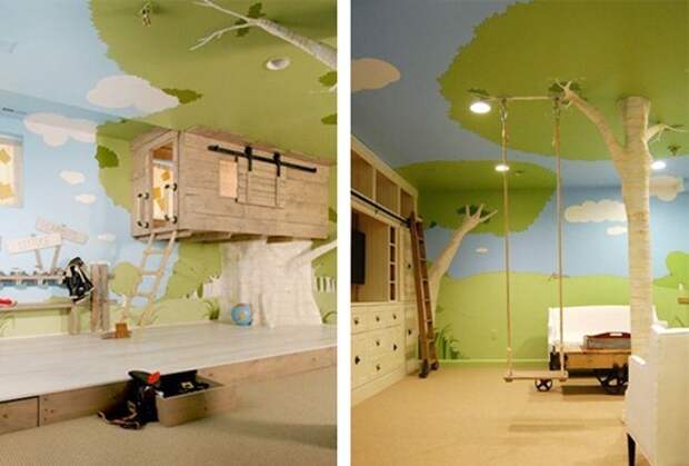 Как оформить потолок в детской комнате. Идеи дизайна потолка для детской.