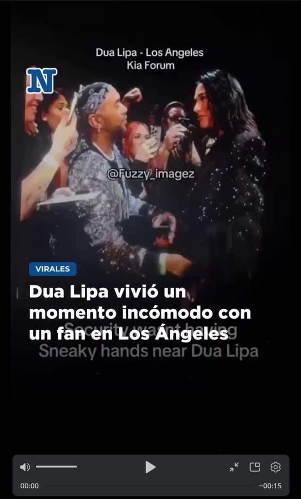 Страстный поклонник решил потрогать попку Дуа Липы