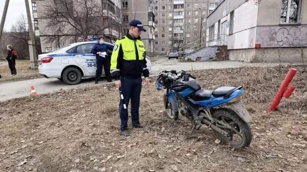 15-летний байкер попал в ДТП, удирая от полиции