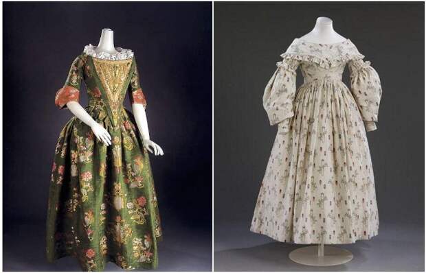 Цветные свадебные платья 1680 и 1837 годов
