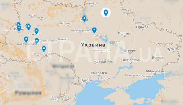 Карта Украины