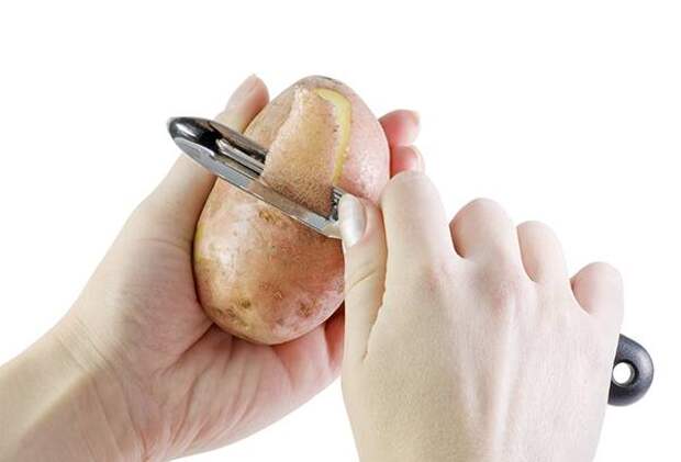 Чистка картофеля ножом-пиллером