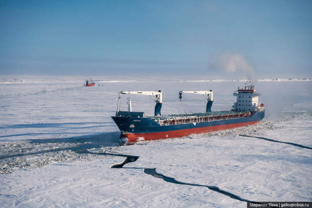 ледокол, во льдах, арктика, северный морской путь, смп