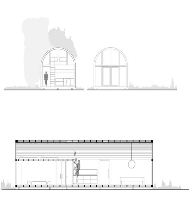 План-чертеж Catalejo house, разработанный Tololo Ugarte.