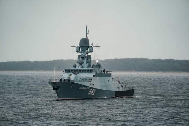Малый ракетный корабль «Зеленый Дол» выполнил электронные ракетные пуски ракетными комплексами «Калибр» по мишеням