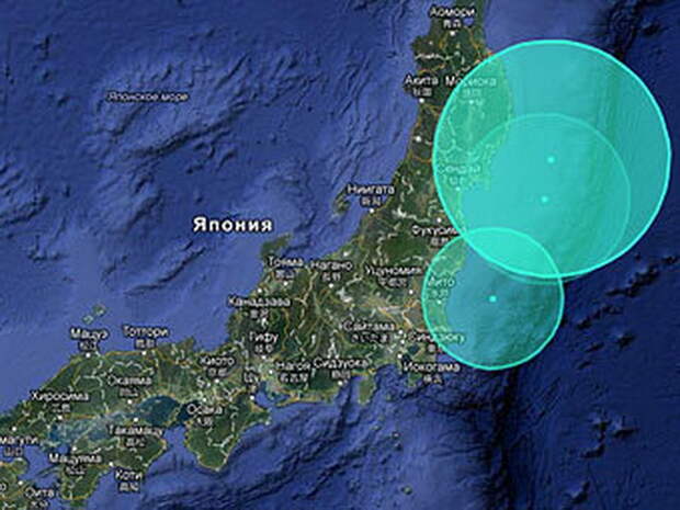 Сейсмическая карта японии