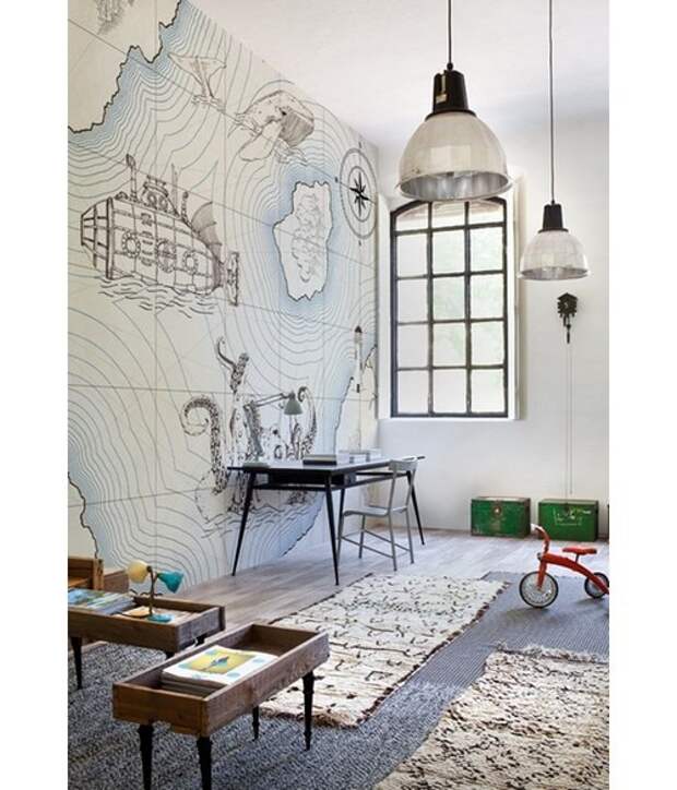 Забавные морские путешествия в интерьере, обои Wall&Deco Забавные морские путешествия в интерьере, обои Wall&Deco