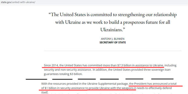 Скриншот страницы сайта Госдепа США – state.gov