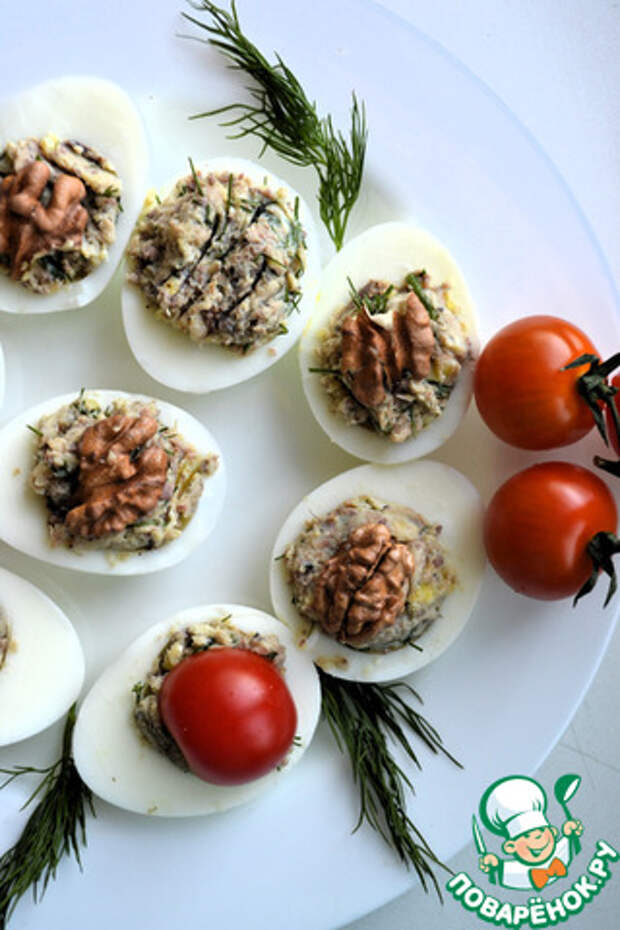 Яйца, фаршированные иваси