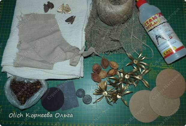 Мастер-класс Поделка изделие Ассамбляж Моделирование конструирование Магниты в эко стиле Картон Клей Кофе Магниты Материал природный Мешковина Ткань фото 9