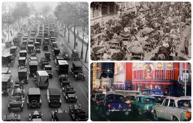 Столетние традиции: пробки от Москвы до Лос-Анджелеса было стало, интересно, история, пробки, пробки в москве тогда и сейчас, факты, фото