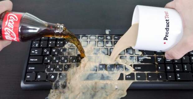 Если вы пролили жидкость на ноутбук