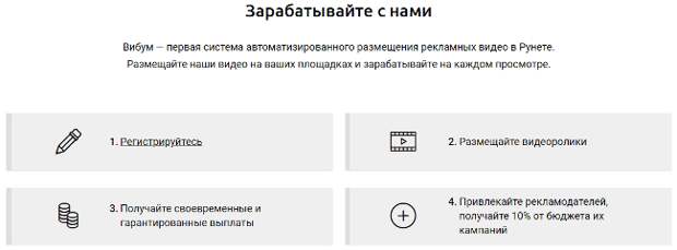 заработок с вибум