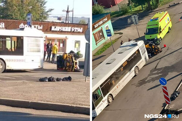 В Красноярске пьяный водитель на квадроцикле врезался в автобус