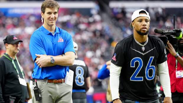 Eli Manning and Saquon Barkley