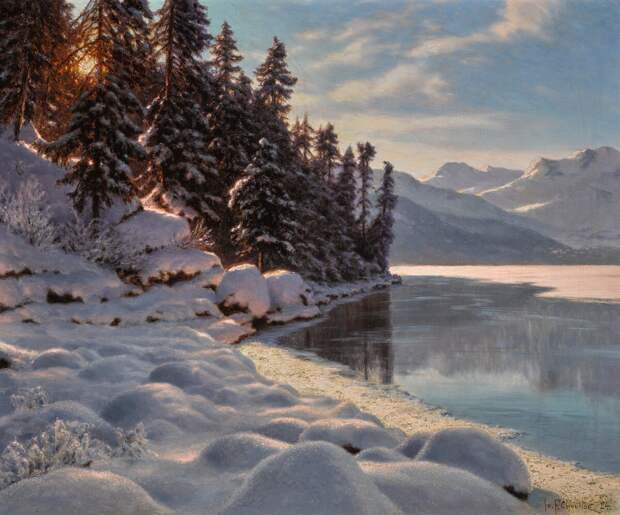 Иван Шультце. Зима в Энгадине (Швейцария). Частная коллекция
