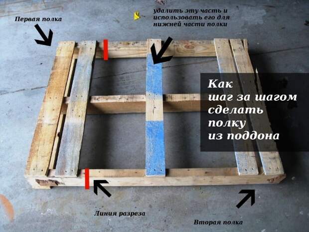 полки из поддонов