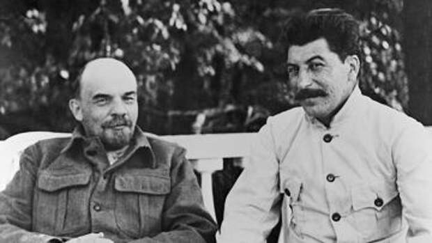 Владимир Ленин и Иосиф Сталин в Горках